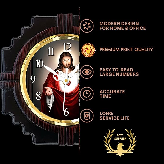 Wall Clock for Home Decor - Decorative Designer Clocks for Living Room, Bedroom, Kitchen, Office
